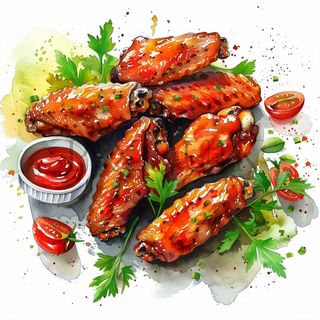 10 alitas de pollo bbq 