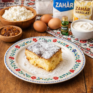 Macaroane cu branza si stafide