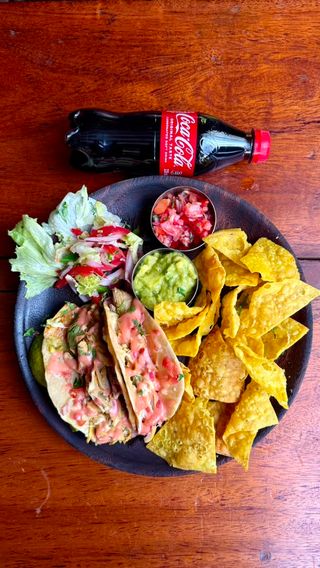 Beef Brisket Tacos + Nachos + Soda