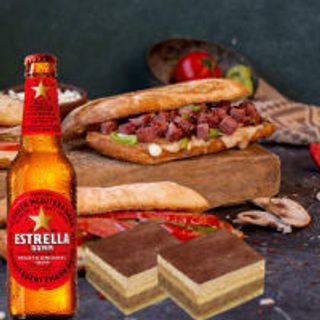 Menú San Fermín Bocadillo 41 cms  XXL + Bebida  + Patatas Fritas + Postre Artesano
