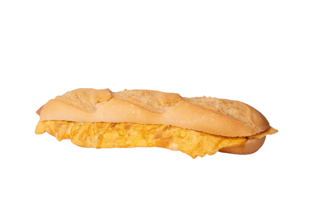 Bocadillo De Tortilla Francesa Con Jamón