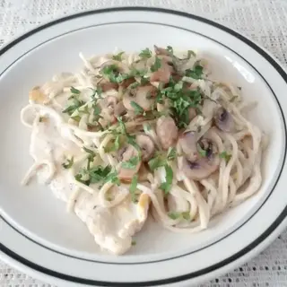 Spaghetti Poulet Champignons
