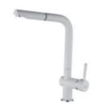 Česma za sudoperu  bela  sa  izvlačnim tušem  BLZ 669D