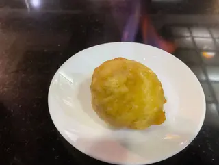 175E. Helado Frito Flameada De Chocolate