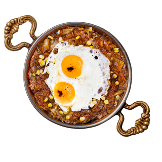 яичница с фаршем