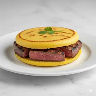Arepa Con Filete