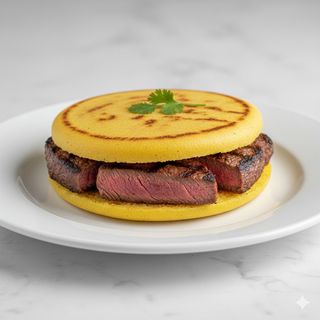 Arepa Con Filete