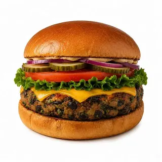 Burger cu ciuperci si legume