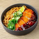 Tonkatsu chicken with Udon