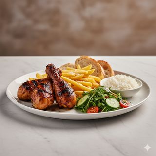 Piatto cosce di pollo bbq