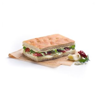 Focaccia De Mozzarella Y Pesto