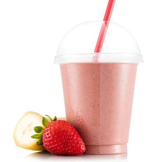 Batido natural de fresa y plátano