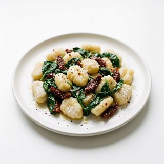 Gnocchi cu spanac și roșii uscate