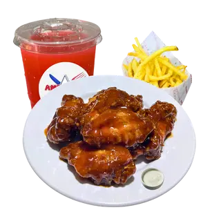 8pc Wings + Frites + Drink