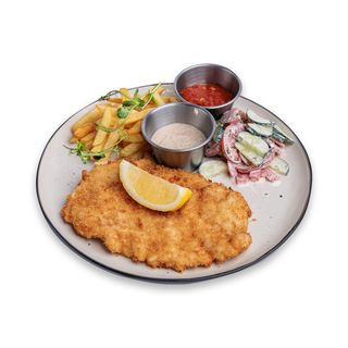 ШНИЦЕЛЬ ИЗ КУРИНОГО ФИЛЕ (с фри)