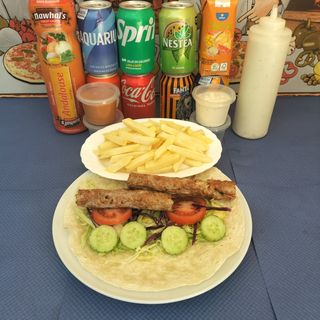 Menú DURUM sheek kebab de pollo