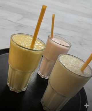 Batidos de frutas en agua