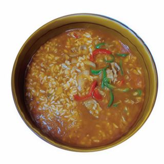 25/1 Arroz Caldoso con Pollo y Pimientos Picantes