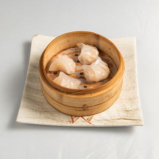 10. Ravioli con gamberi al vapore- 4pezzi