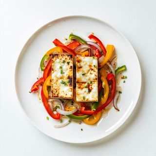 111-Tofu con cipolla e peperoni