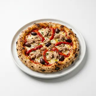 Pizza De Atún Con Pimientos Y Olivas (33 Cm.)