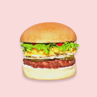 Гамбургер говядина с омлетом