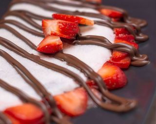 Tapioca de Nutella e Morango