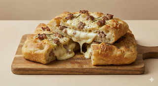 Focaccia salsiccia e stracchino