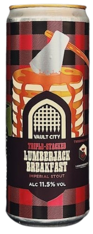 Triple-Stacked Lumberjack Breakfast Vault City Brewing Lata