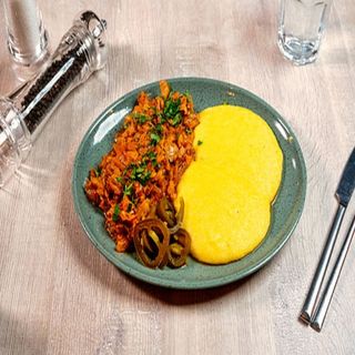 Post - Varză la cuptor cu mămăligă și jalapeno - post