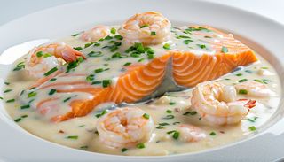 Łosoś z pieca w sosie śmietanowo-koperkowym 470g