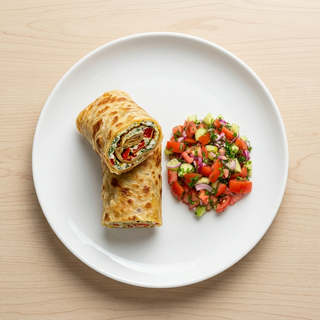 Veggie Rolex With Kachumbari