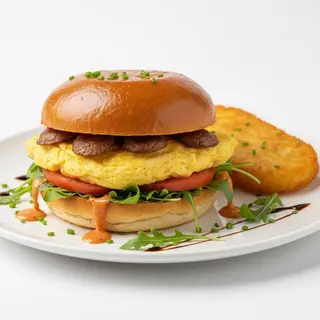 Saussage Egg Bap
