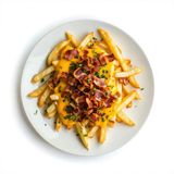 Patatas fritas con cheddar y bacon