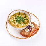Курячий бульйон з омлетом та перепелиним яйцем (350/80г)