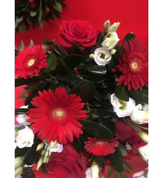 Bouquet rosso e bianco 