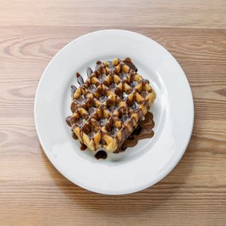 Gofre con sirope y Nutella