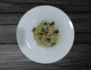 Паста Тальятеле з білими грибами та сиром Дор Блю