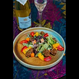 Chicken liver + orange salad