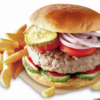 Телешки бургер с картофи (400гр)