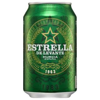 bote de cerveza de estrella de levante 