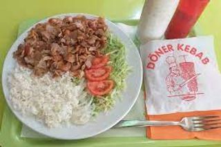 Plato kebab  Con Arroz