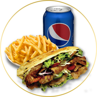 Kebap Mas Patatas y Bebida