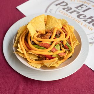 Nachos de chili con carne