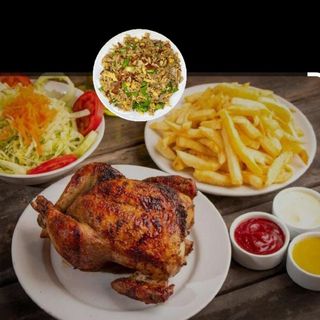POLLO ROSTIZADO + ARROZ CHAUFA