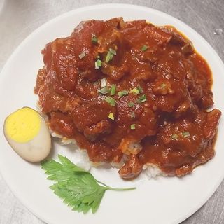 Riso con scamone di bovino