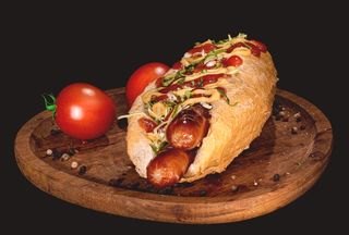 Хот-дог с 2 колбасками/ Hot-Dog cu 2 carnaciori