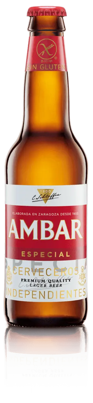 BOTELLA AMBAR  SIN GLUTEN 33CL