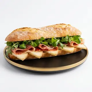 Bocadillo De Queso Y Jamón Serrano