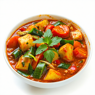 100. Mixed Vegetable Curry Seasonnal Vegetables In Mild Or Hot Curry